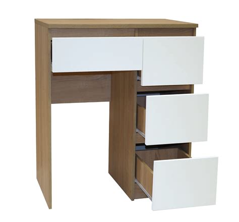 Ada Bureau Droit 4 Tiroirs Taille Compacte Dimensions 90x50x765