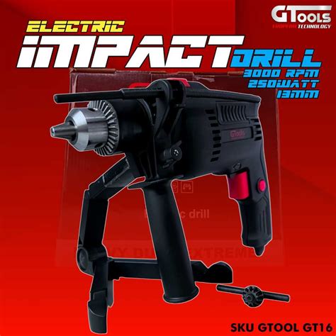 Jual Mesin Bor 13mm Impact Drill GTOOLS EROPA GT16 Besi Kayu Tembok