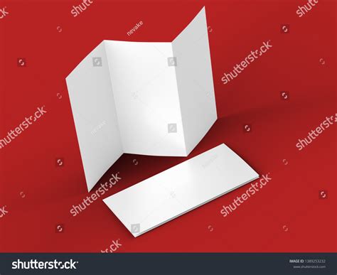 Open Trifold Brochure A4 Format Mockup3d 스톡 일러스트 1389253232 Shutterstock