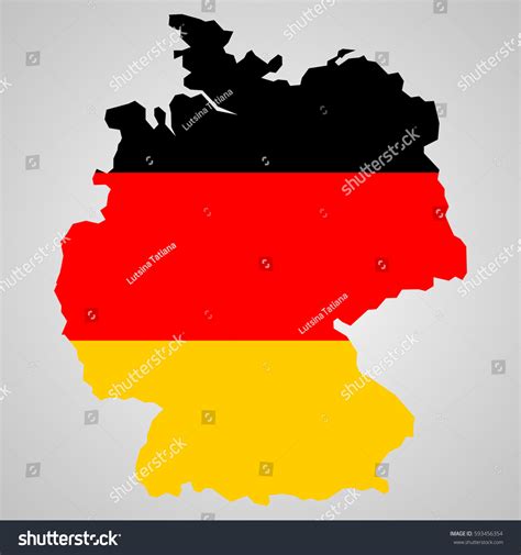 Map Germany German Flag Illustration Map Stock Vector (Royalty Free ...