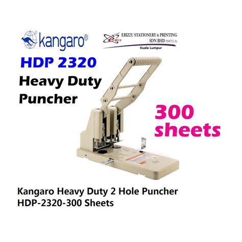 Kangaro Heavy Duty 2 Hole Puncher HDP 2320 300 Sheets HDP 2320