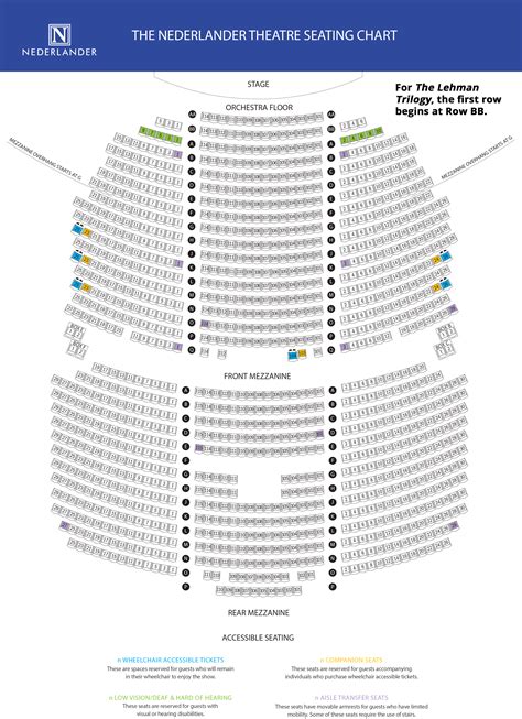 James M. Nederlander Theatre Seating Chart