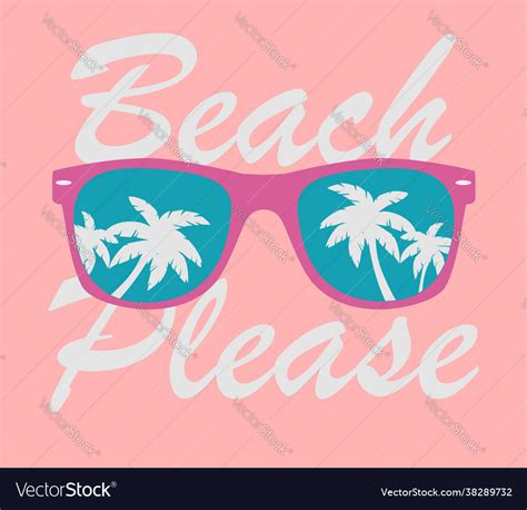 Sunglasses With Palms Reflection Royalty Free Vector Image