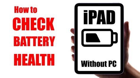 How To Check Ipad Battery Health Without Computer Youtube