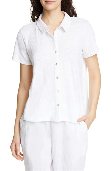 Womens Linen Button Down