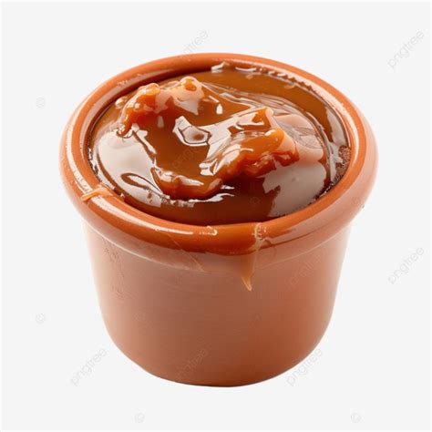 Cake In The Pot Dulce De Leche Wood Background Spoon No Person PNG