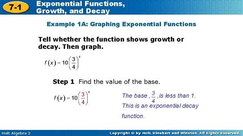 7 1 Exponential Functions Growth And Decay Exponential