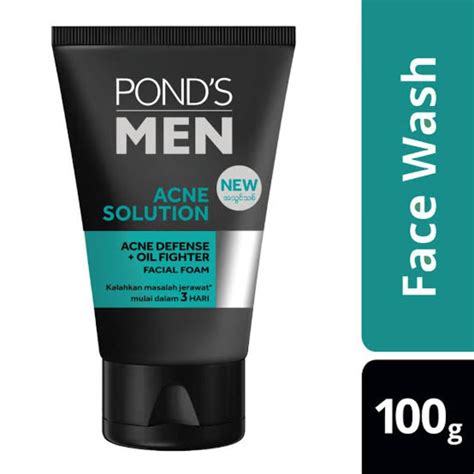 Pond S Men Acne Solution Anti Acne Defense Oil Fighter Facial Foam