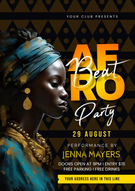 Afro Beat Party Flyer Template Postermywall