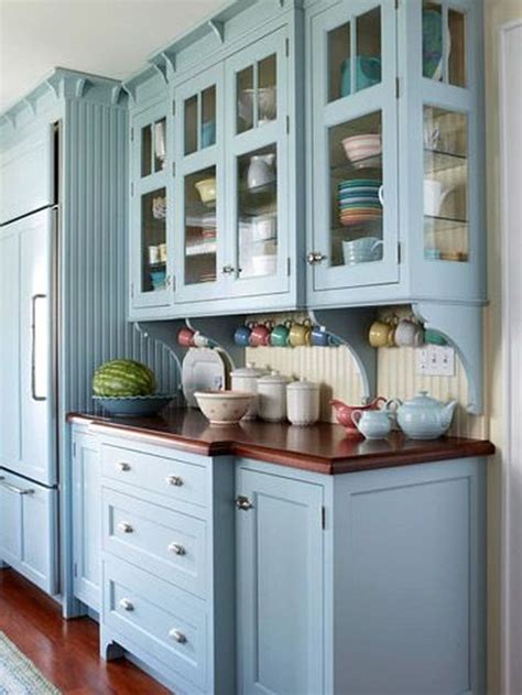 A Timeless Touch: Antique Blue Kitchen Cabinets - Home Cabinets