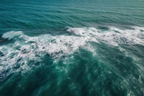 The Water Is Very Blue And Green With White Foamy Waves On It S Surface