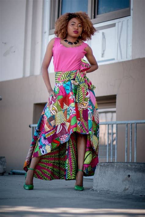 The Most Stunning African Wax Print High Low Skirt