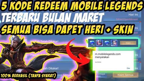 KODE REDEEM ML TERBARU KODE REDEEM MOBILE LEGENDS CODE REDEEM ML HARI