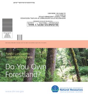 Fillable Online Dnr Wa Do You Own Forestland Department Of Natural