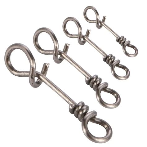 Pcs Quick Connection Clip Fishing Swivels Stainless Steel Swivel