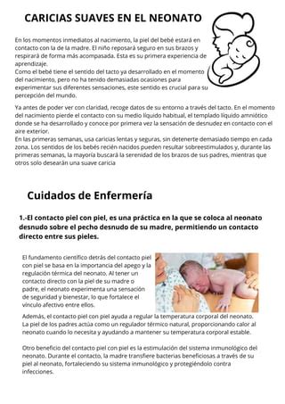 Caricias Suaves En El Neonato Pdf