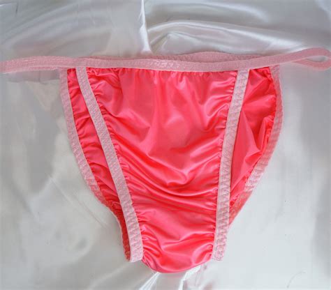 Salmon Pink Butter Soft Silky Shiny Wetlook String Bikini Etsy