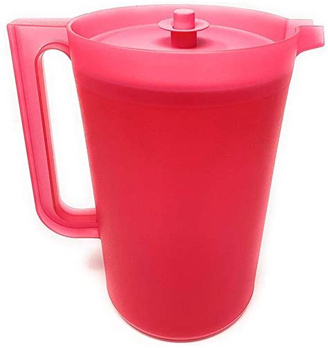 Tupperware New One Gallon Pitcher In Pink With Push Button Seal Big