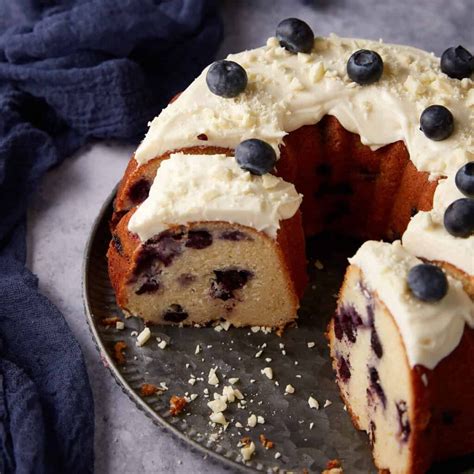 Lemon Blueberry Bundt Cake With Cream Cheese Frosting Easy Southern
