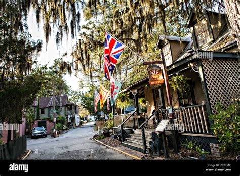 Historic district in St. Augustine, Florida. St Augustine is the oldest ...