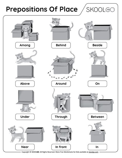 Prepositions Of Place Free Worksheet Skoolgo