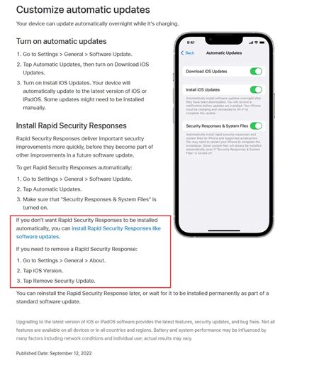 Ios 16新增选项：允许用户禁用rapid Security Response功能 Apple Iphone Cnbeta