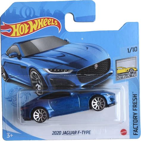 Amazon Hot Wheels Jaguar F Type Factory Fresh Blue Short Card Toys Games