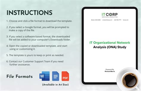 IT Organizational Network Analysis ONA Study Template In Word PDF