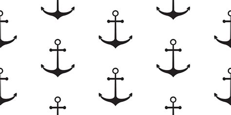 Nautical Minimalistic Seamless Pattern With Anchors Stock Illustration