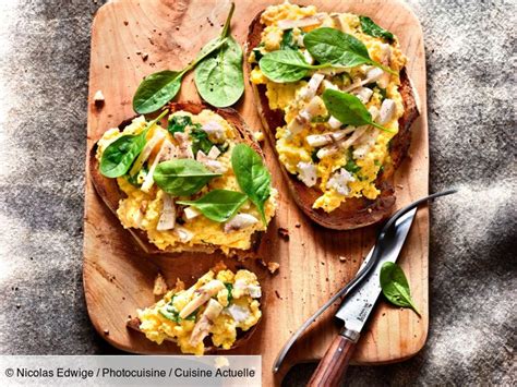 Tartines Aux Ufs Brouill S Champignons De Paris Et Pinards Facile Et