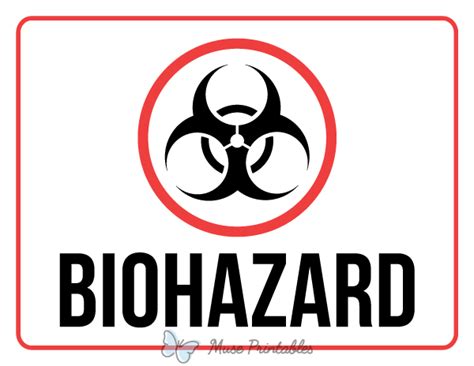 Printable Biohazard Sign