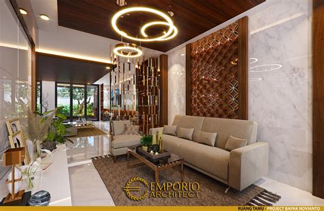 Desain Ruang Tamu Rumah Modern 2 5 Lantai Bapak Novianto Di Bandung