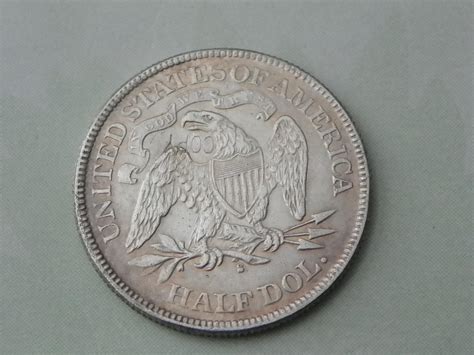 1873 S Liberty Seated Half Dollar Copy Stamped On Reverse For Sale