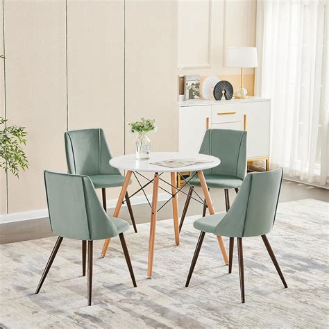 Amazon Fangflower Accent Velvet Dining Armless Chairs Set Of