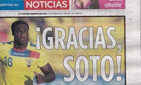 Prensa De Ecuador Agradece Al Rbitro Soto Por La Victoria Ante Bolivia