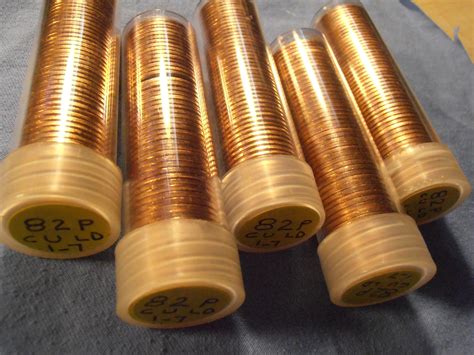 1982 P BU Lincoln Memorial Cent ONE ROLL Cu Large Date For Sale