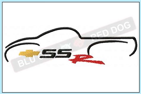 Chevy Ssr Truck Logo ⋆ Embroidery Design ⋆ 5 Sizes ⋆ Blu Cat Red Dog