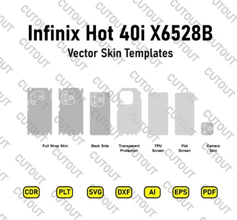 Infinix Hot I X B Vector Skin Cut Files