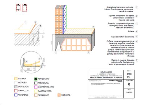 Detalle Constructivo De Un Paramento Vertical Realizado En Autocad