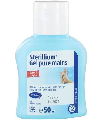 Hartmann Sterillium Gel Pure Mains 50 Ml Pas Cher Gels