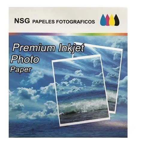 Papel Fotografico Nsg A Glossy Bifaz Gs Hojas Color Blanco