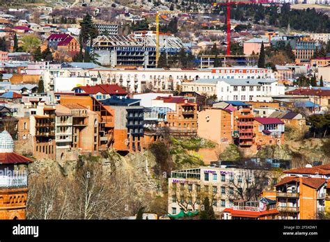 Old Town And Landmarks Historical Buildings In Tbilisi Tbilisi