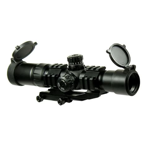 Tactical 15 4x 30 Rifle Scope Chevron Reticle With Cantilever Mount