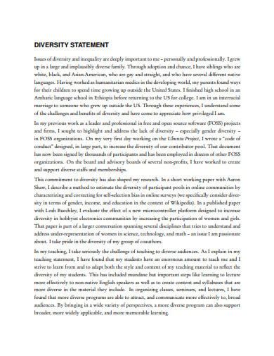 23 Diversity Statement Templates In Pdf Doc