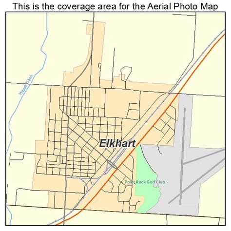 Aerial Photography Map of Elkhart, KS Kansas