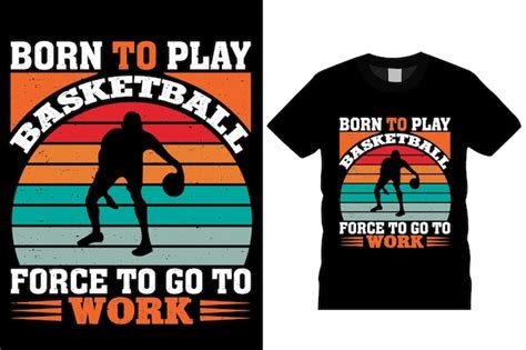 Premium Vector Basketball Typography Graphic Tshirt Design Vector