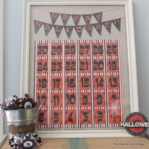 Diy Halloween Countdown Calendar Halloween Countdown Halloween