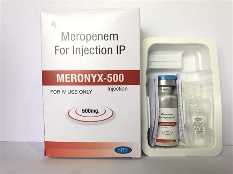 Meronyx Meropenem 500 Mg Injection For Clinic Nyx Pharmaceuticals