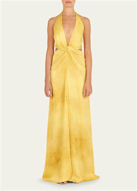 Silvia Tcherassi Camila Halter Cutout Maxi Dress Shopstyle