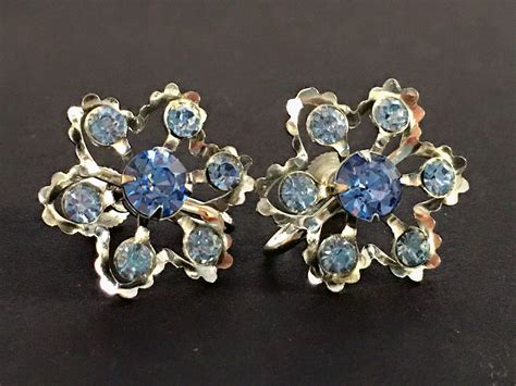 Vintage Rhinestone Earrings 50s Vintage Jewelry Rhinestone Etsy Vintage Jewelry Rhinestone